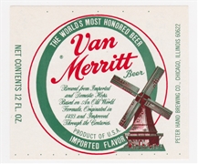 Van Merritt Beer Label