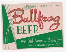 Bullfrog Beer Label