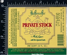 Haffenreffer Private Stock Malt Liquor Label