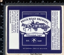Brick Road Brewery Millennium Lager Sticker Label