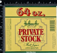 Haffenreffer Private Stock Malt Liquor Label