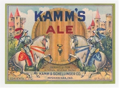 Kamm's Ale IRTP Beer Label