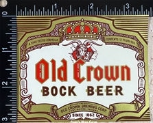 Old Crown Bock Beer Label