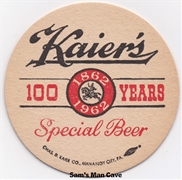 Kaier's 100 Years Beer Coaster