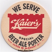 Kaier's We Serve Beer Coaster