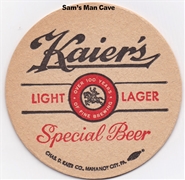 Kaier's Light Lager Beer Coaster