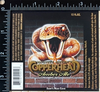 Copperhead Amber Ale Beer Label