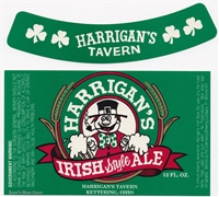 Harrigan's Tavern Irish Style Ale Label with neck