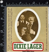 Dixie Lager Beer Label