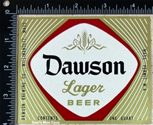 Dawson Lager Beer Label