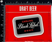Carling Black Label Draft Beer Label