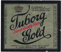 Tuborg Gold Export Quality Beer Label