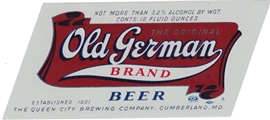 Old German Brand Beer Label