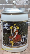 Miller Girl in the Moon Celestial Beer Garden Escape Miniature Stein