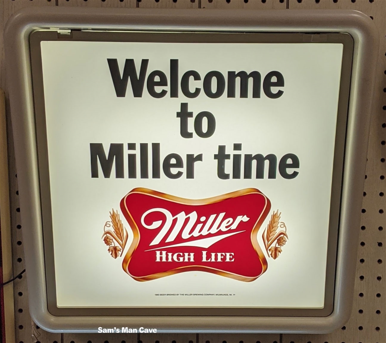 Vintage MILLER HIGH LIFE BEER Coaster/Sticker Spring Break '84 1984 Miller Time