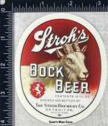 Stroh's Bock Beer Label