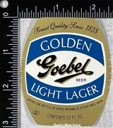 Goebel Golden Light Lager Beer Label
