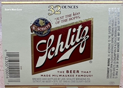 Schlitz Beer Label