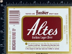 Altes Golden Lager Beer Label