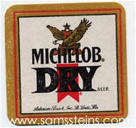 Michelob Dry Beer Coaster