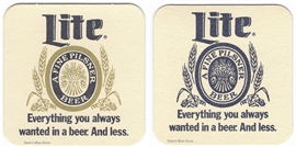 Miller Lite Retro Beer Coaster