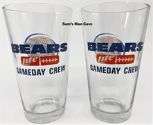 Miller Lite Chicago Bears Pint Glass Set