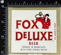 Fox Deluxe Beer Label