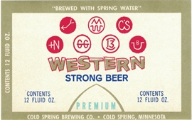Western Strong Beer Label
