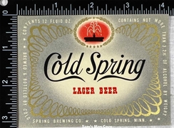 Cold Spring Lager Beer Label