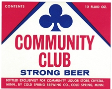 Community Club Strong Beer Label