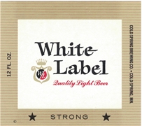 White Label Strong Beer Label