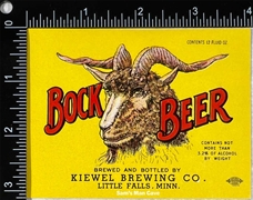 Kiewel Bock Beer Label