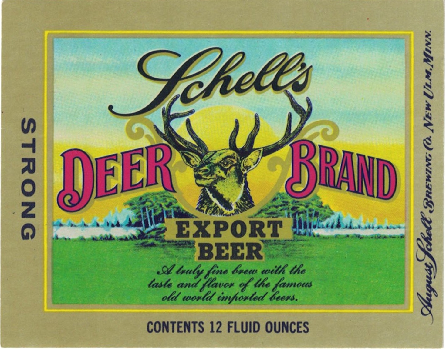 VTG 12 Lot August Schell Beer New Elm MN Bottle Caps Crown Metal Uncrimped Deer
