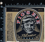 Pig's Eye Pilsner Beer Label