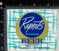 Rupert's Strong Beer Label