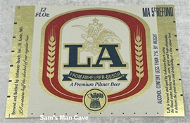 Anheuser-Busch LA MA 5¢ Refund Beer Label