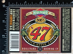 Boulevard Bob's '47 Munich-Style Lager Label