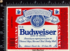 Budweiser Beer Label