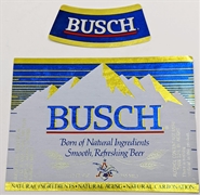 Busch Beer Label with neck label