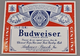 Budweiser Beer Label