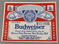 Budweiser Beer Label