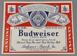 Budweiser Beer Label