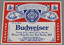 Budweiser Beer Label