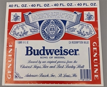 Budweiser Beer Label