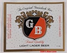 G B Light Lager Beer Label