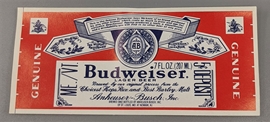 Budweiser Beer Label