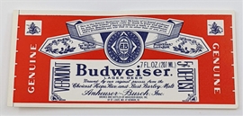 Budweiser Beer Label