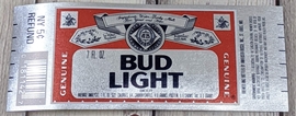 Bud Light Beer Label