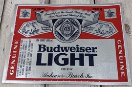 Budweiser Light Beer Label