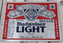 Budweiser Light Beer Label